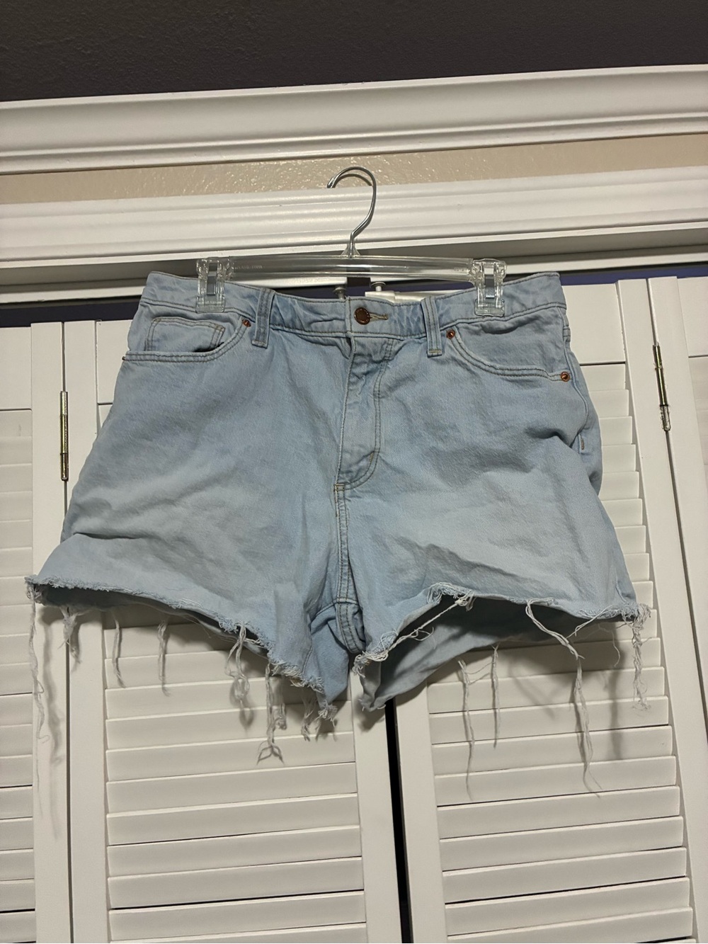 Universal Thread Light Blue Frayed Denim Shorts